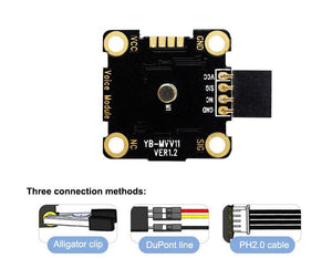 Yahboom Sound sensor module compatible with alligator clip/DuPont line/PH2.0 cable - Yahboom