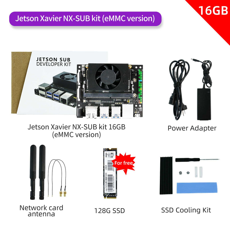 Jetson Xavier NX SUB Developer Kit with 8GM/16GB RAM (eMMC Version) 128G SSD for free