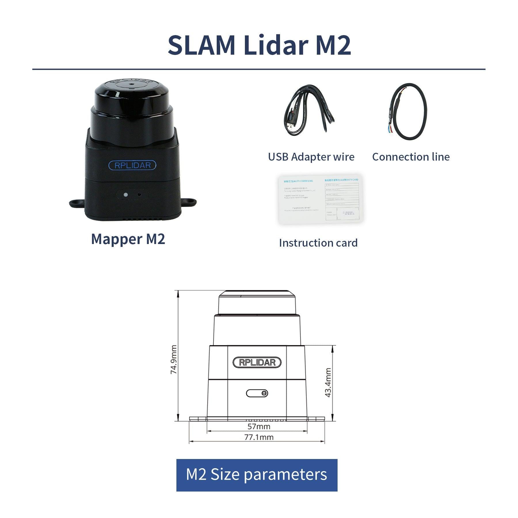 Slamtec RPLIDAR Lidar SLAM A1 A2 A3 S1 S2 S2L MapperM2 support Mapping navigation for ROS/ROS2 - Yahboom