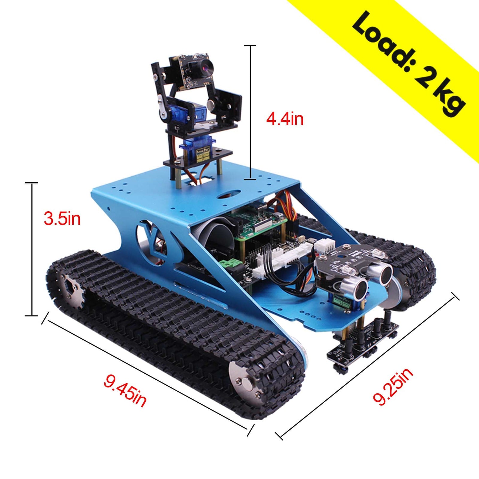 Yahboom Raspberry Pi Tank Car with 2DOF Camera PTZ Python Programming