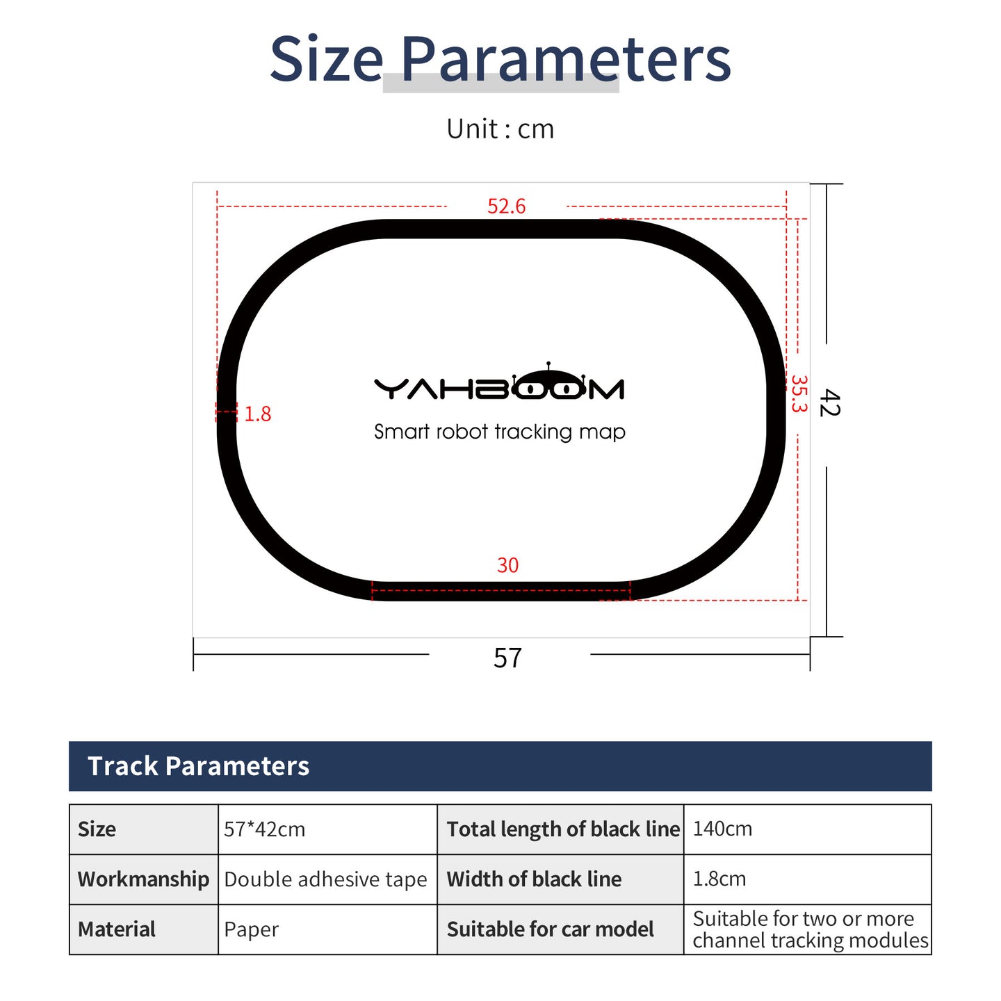 Yahboom Tracking map(57CM*42CM)
