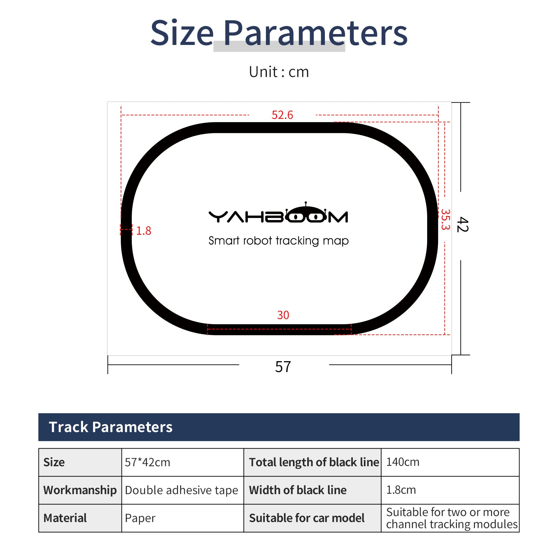 Yahboom Tracking map(57CM*42CM)