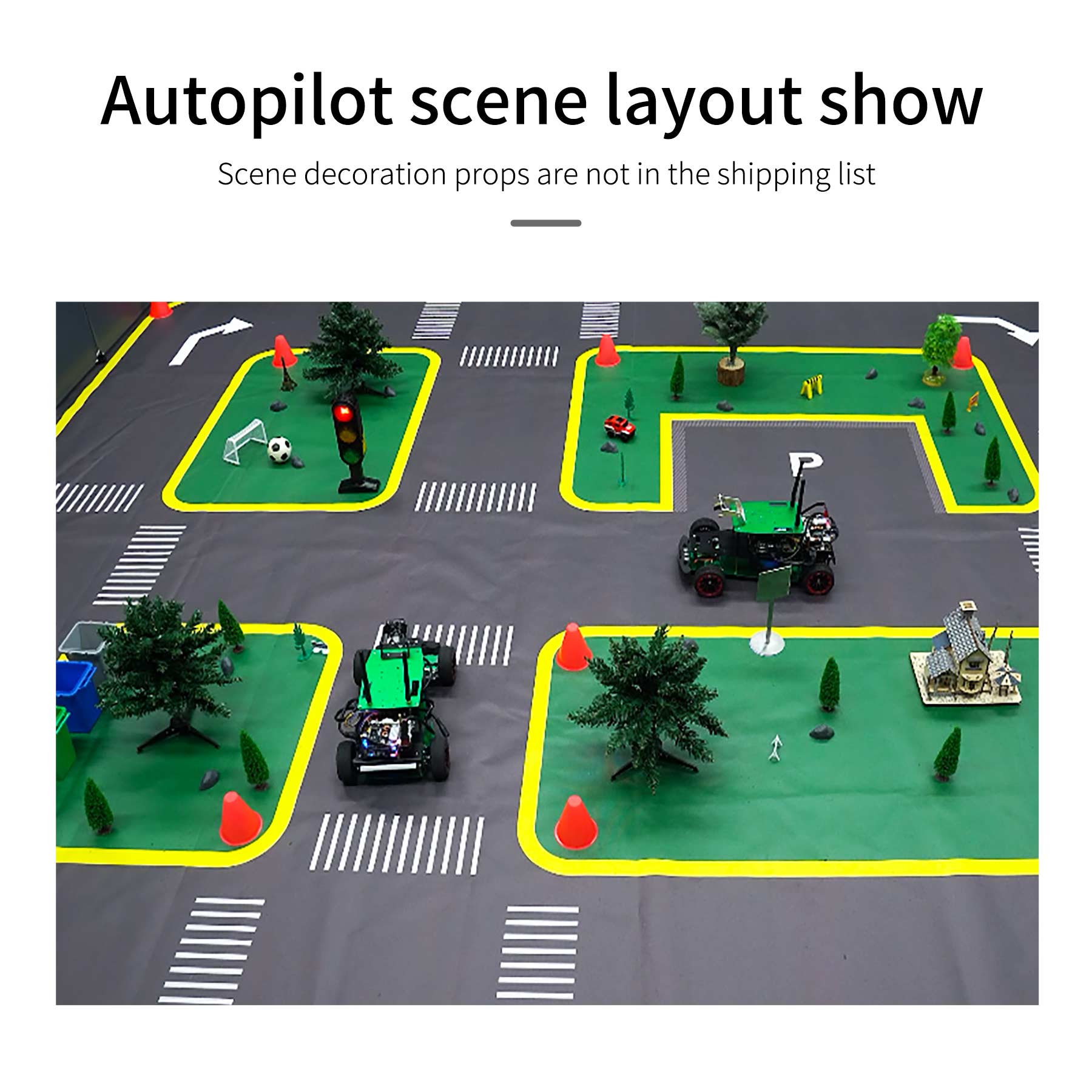 Yahboom Autopilot Track Map UV printing canvas (2.8M*3.2M)