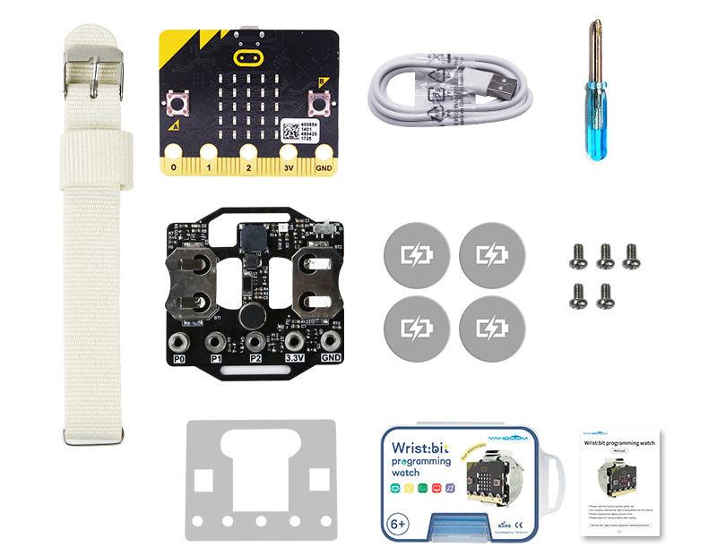 Yahboom Wrist:bit wearable watch kit based on BBC Micro:bit V2/V1.5 board - Yahboom