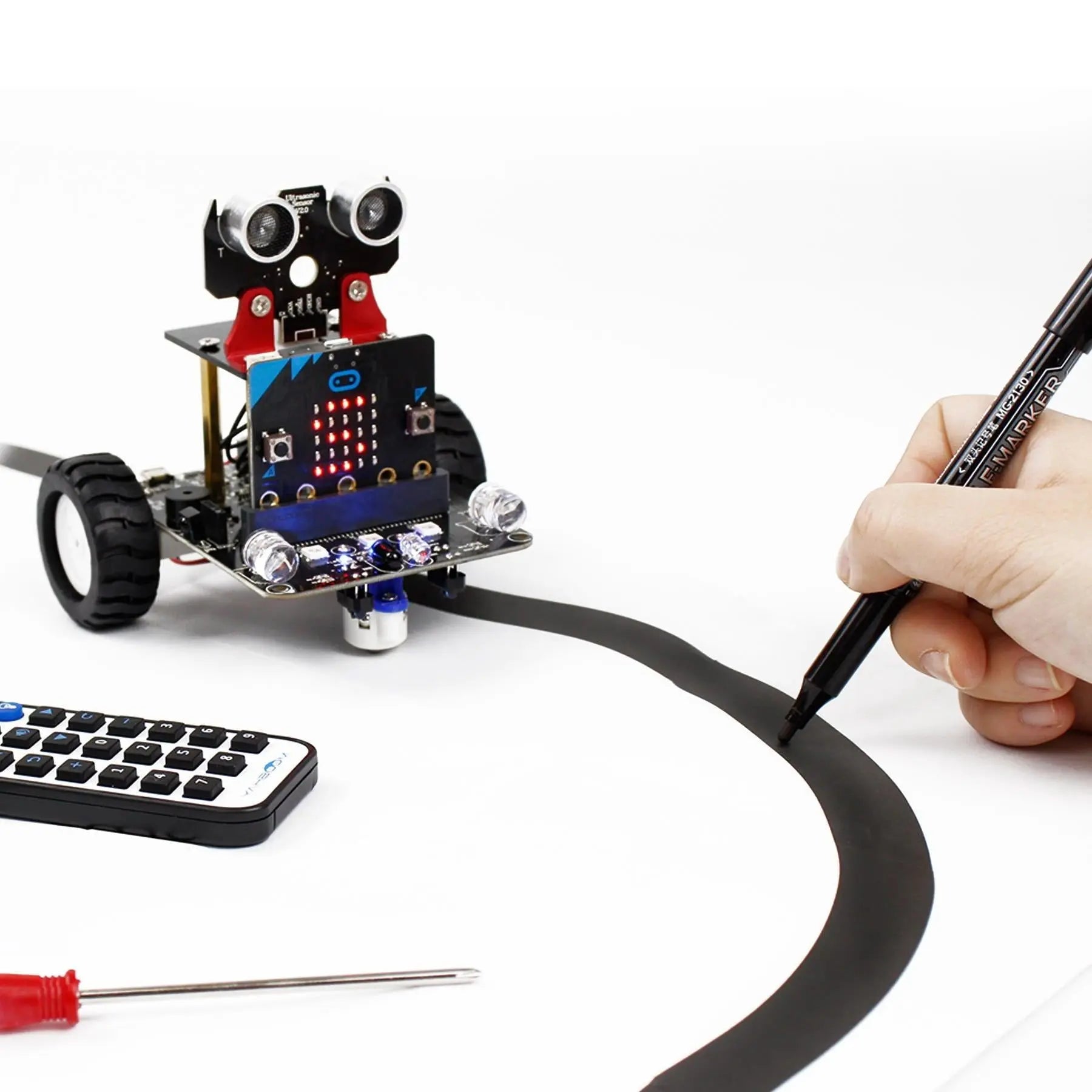 Yahboom micro:bit smart robot car bitbot with IR and APP for Micro:bit V2/V1.5 yahboom