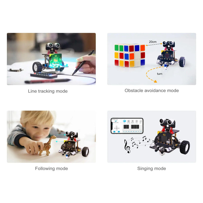 Yahboom micro:bit smart robot car bitbot with IR and APP for Micro:bit V2/V1.5 yahboom