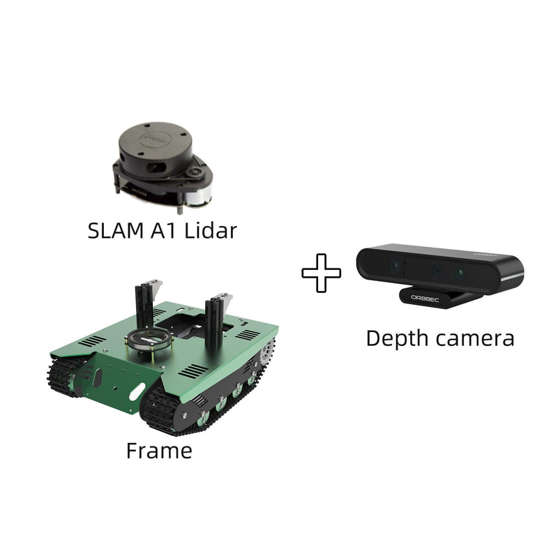 Only SLAMA1 Lidar, Depth camera and Frame for Yahboom Depth Camera Version Transbot ROS Robot.