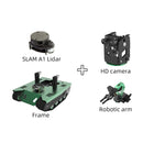 Yahboom Transbot with SLAMA1 Lidar, HD camera , robotic arm and Frame.