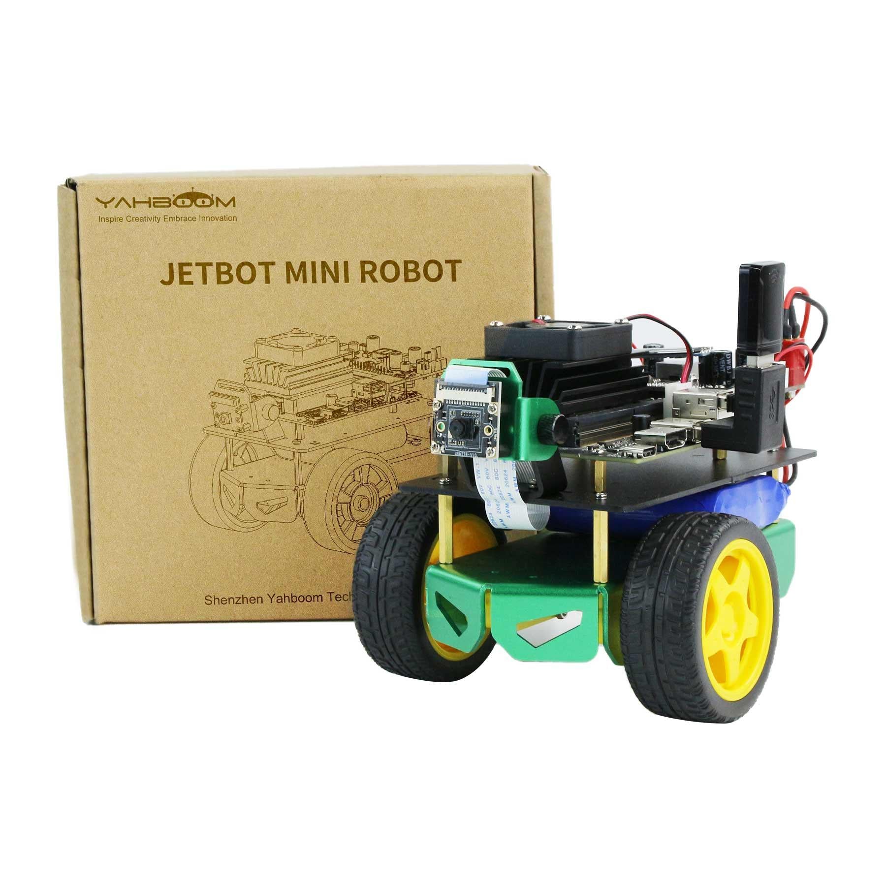 Yahboom Jetbot mini AI Robot Car packaging showing and product real photo showing