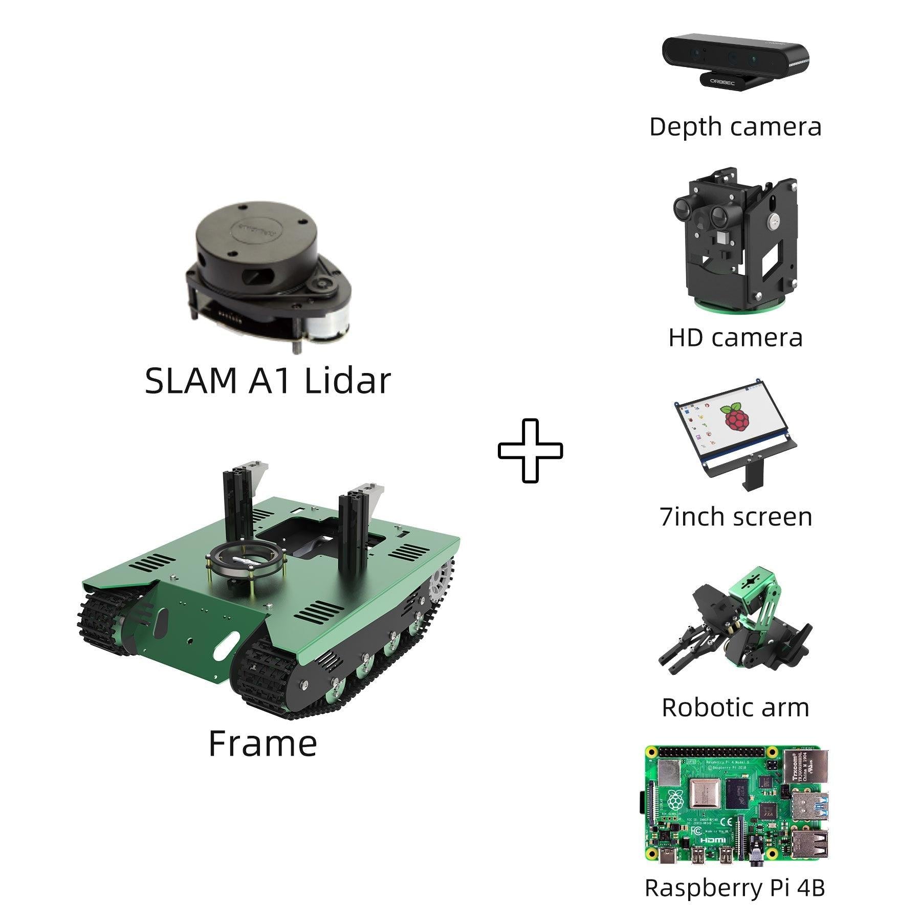 Yahboom ROS Transbot Robot with Lidar Depth camera support Python programming MoveIt 3D mapping for Raspberry Pi - Yahboom