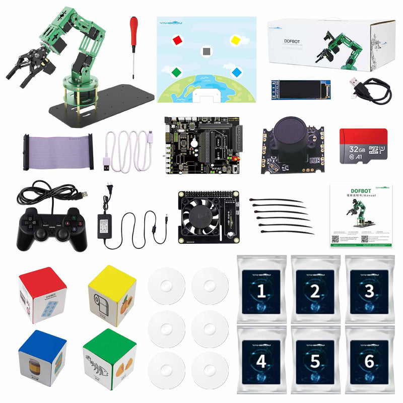 Yahboom DOFBOT AI Vision Robotic Arm with ROS Python programming for Raspberry Pi 4B 8GB/4GB - Yahboom