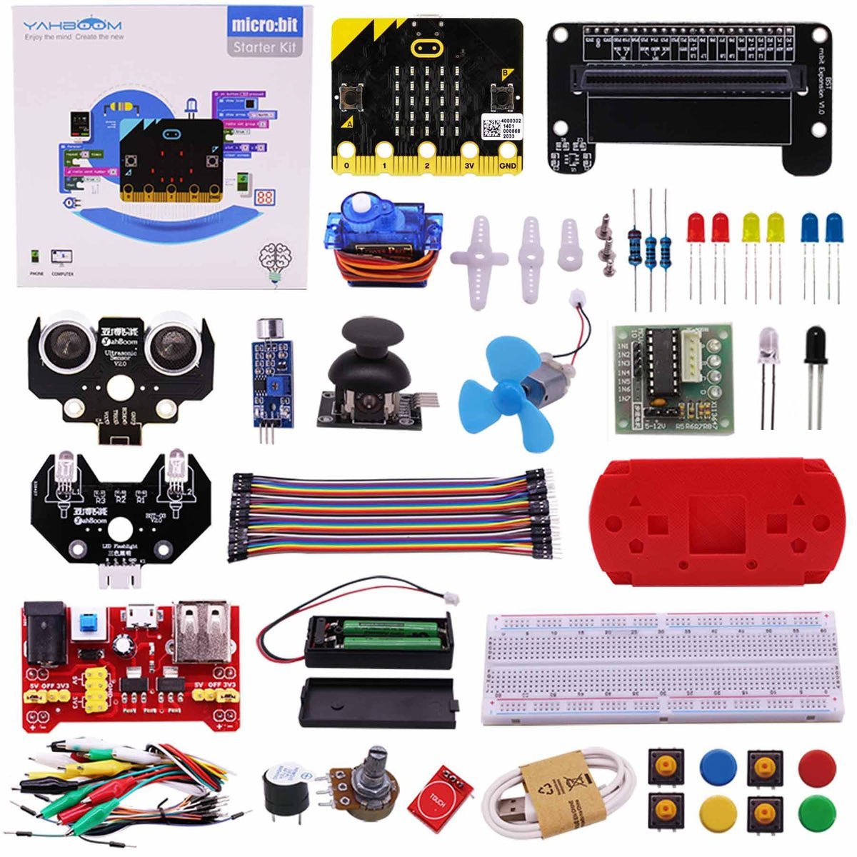 Yahboom micro:bit starter kit for beginner compatible with V1.5/ V2 board