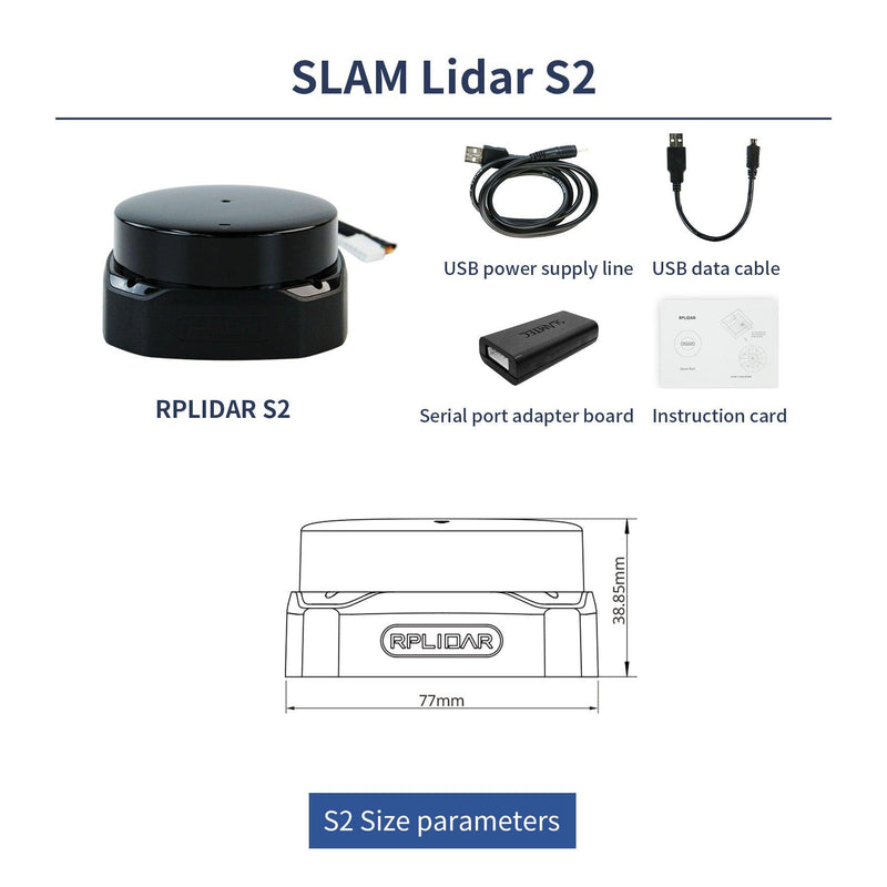 Slamtec RPLIDAR Lidar SLAM A1 A2 A3 S1 S2 S2L MapperM2 support Mapping navigation for ROS/ROS2 - Yahboom